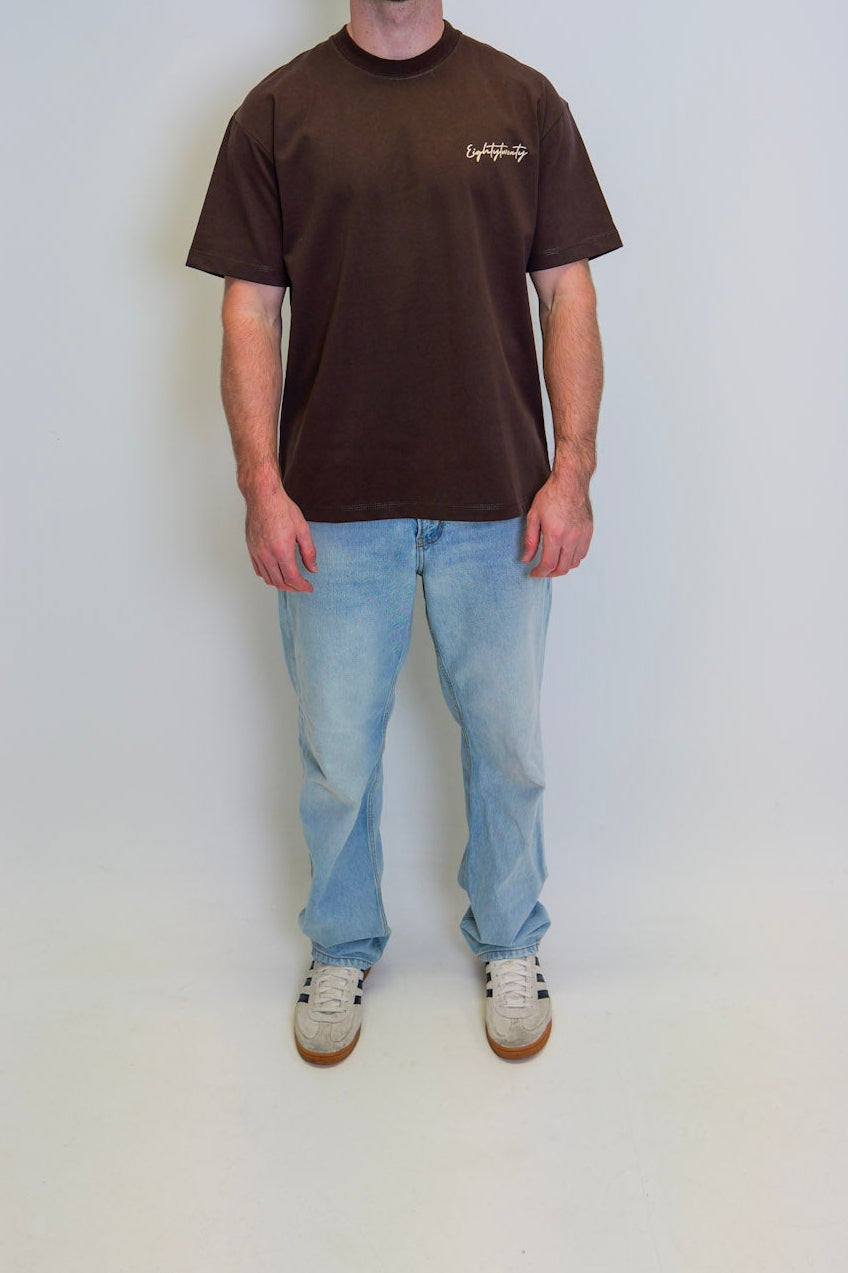 Bubble Print Tee - Coffee