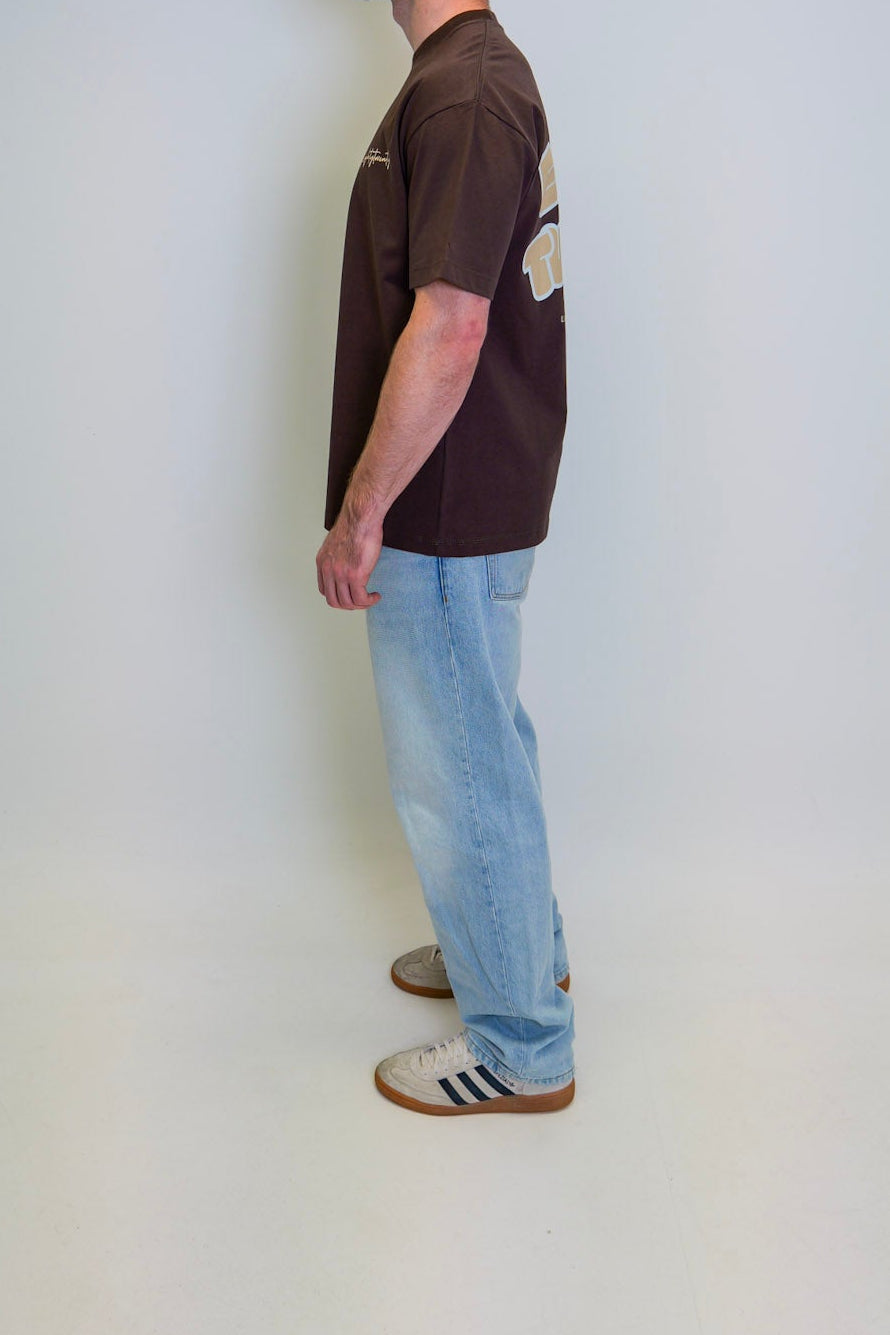 Bubble Print Tee - Coffee