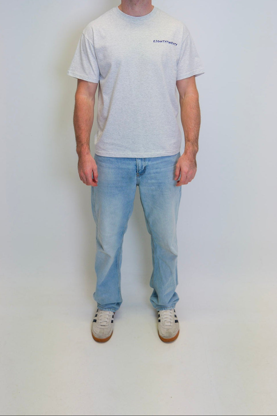 Painted Logo Drip Tee - Flower Grey