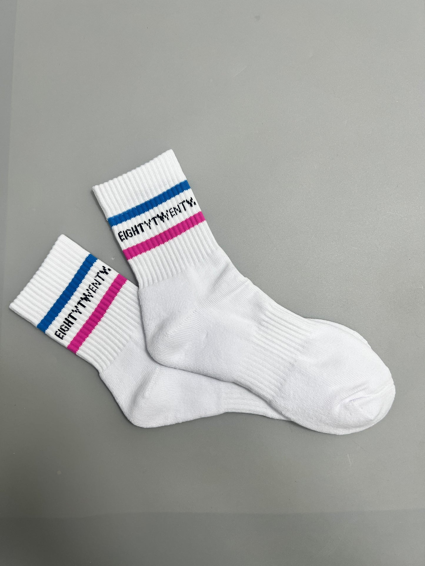 Eightytwenty Branded Streetwear Sock - White