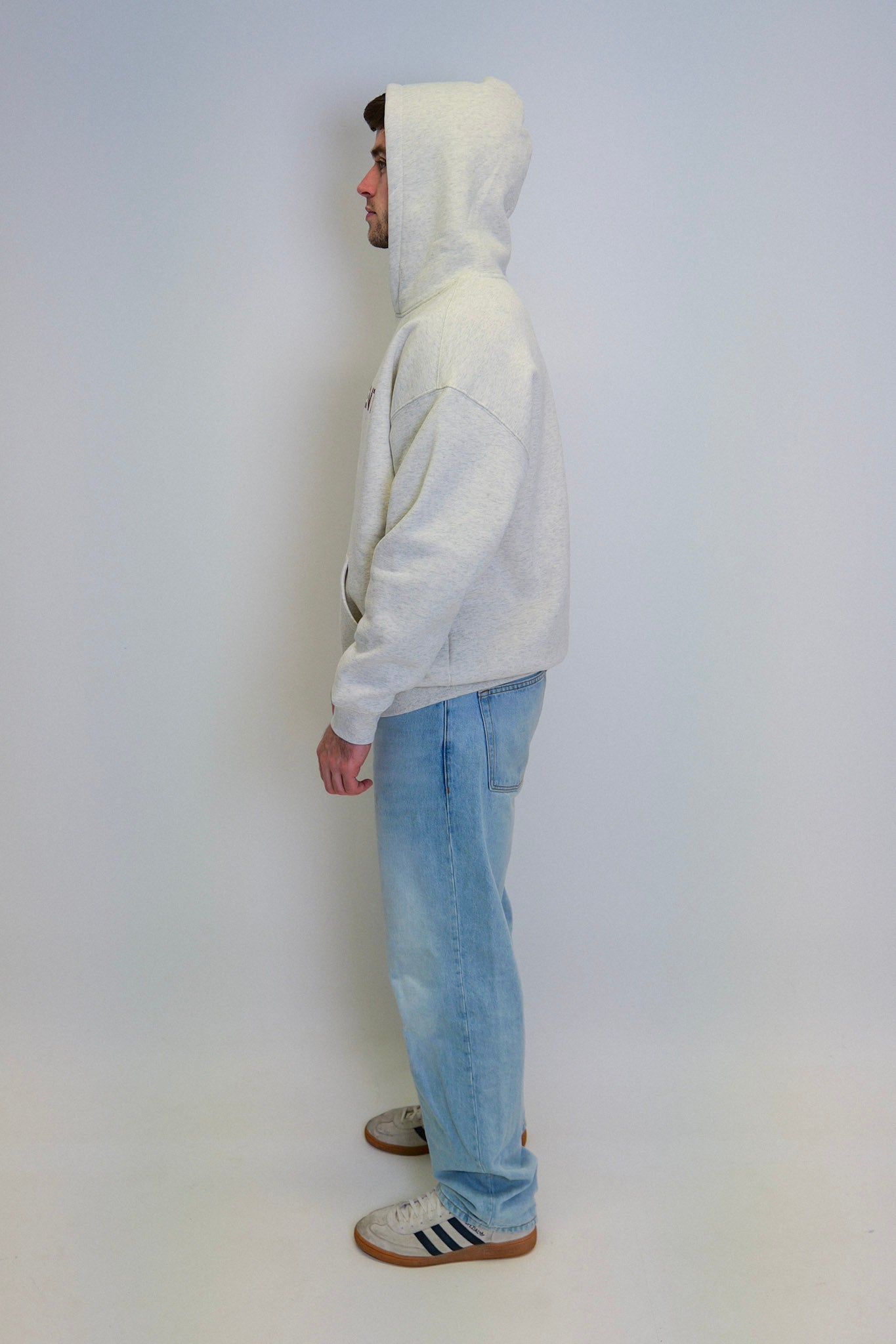 Classic Oversized Hoodie - Oat Grey