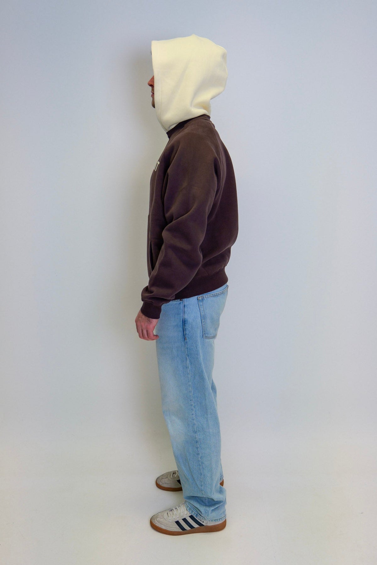 Raglan Winter Hoodie - Coffee/Apricot