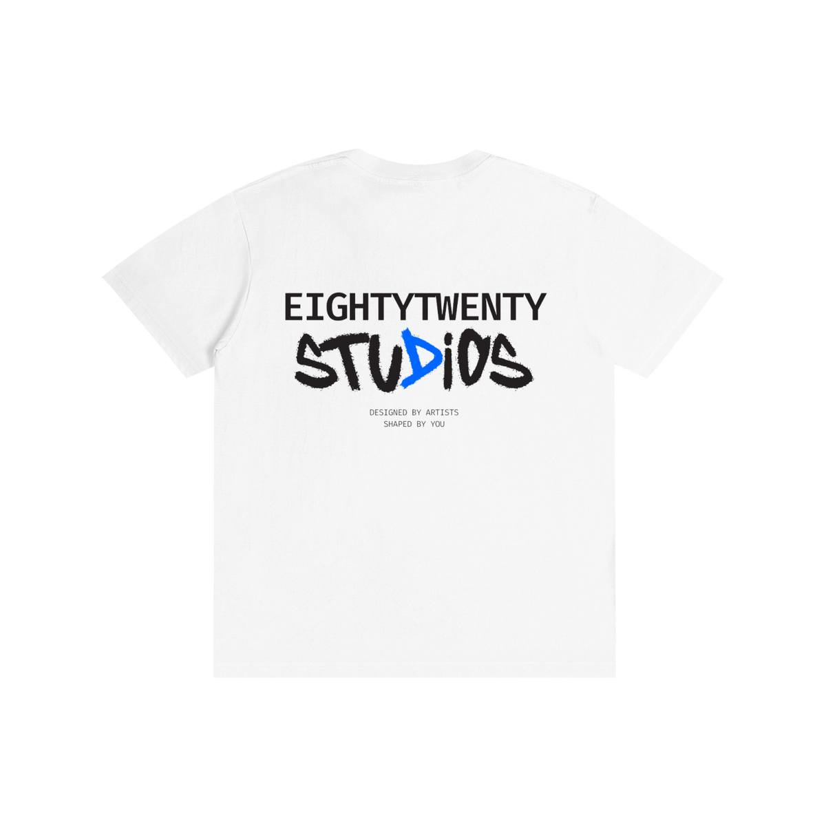 Graphite Logo Drip Tee - White