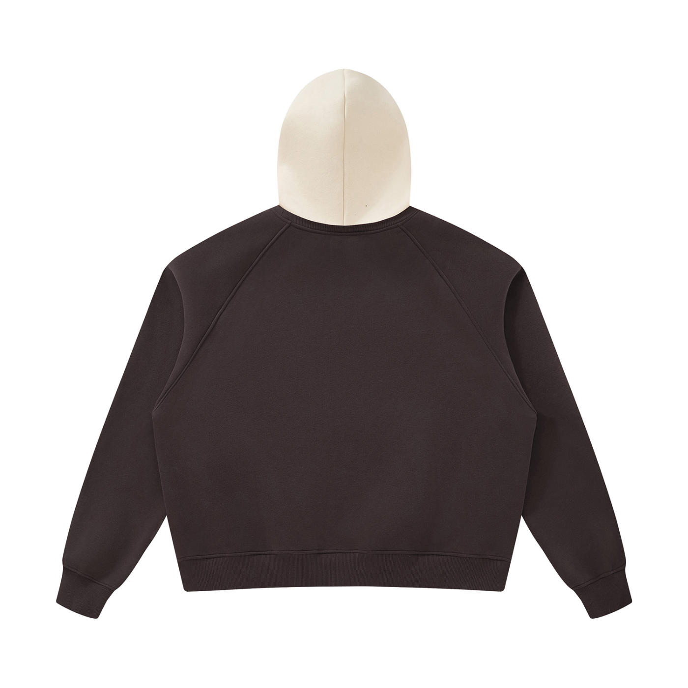 Raglan Winter Hoodie - Coffee/Apricot