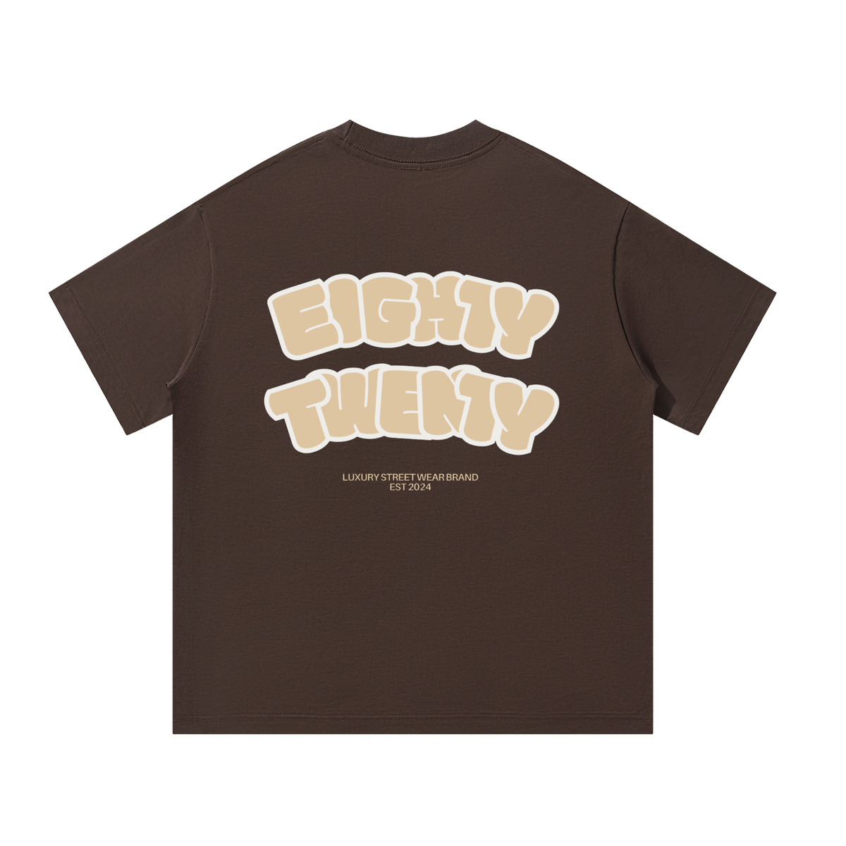 Bubble Print Tee - Coffee