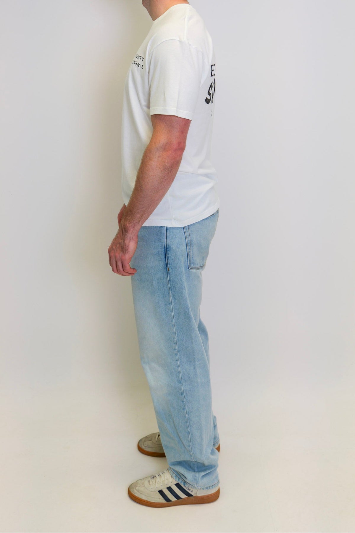 Graphite Logo Drip Tee - White