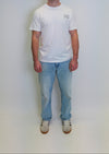 Graphite Logo Drip Tee - White