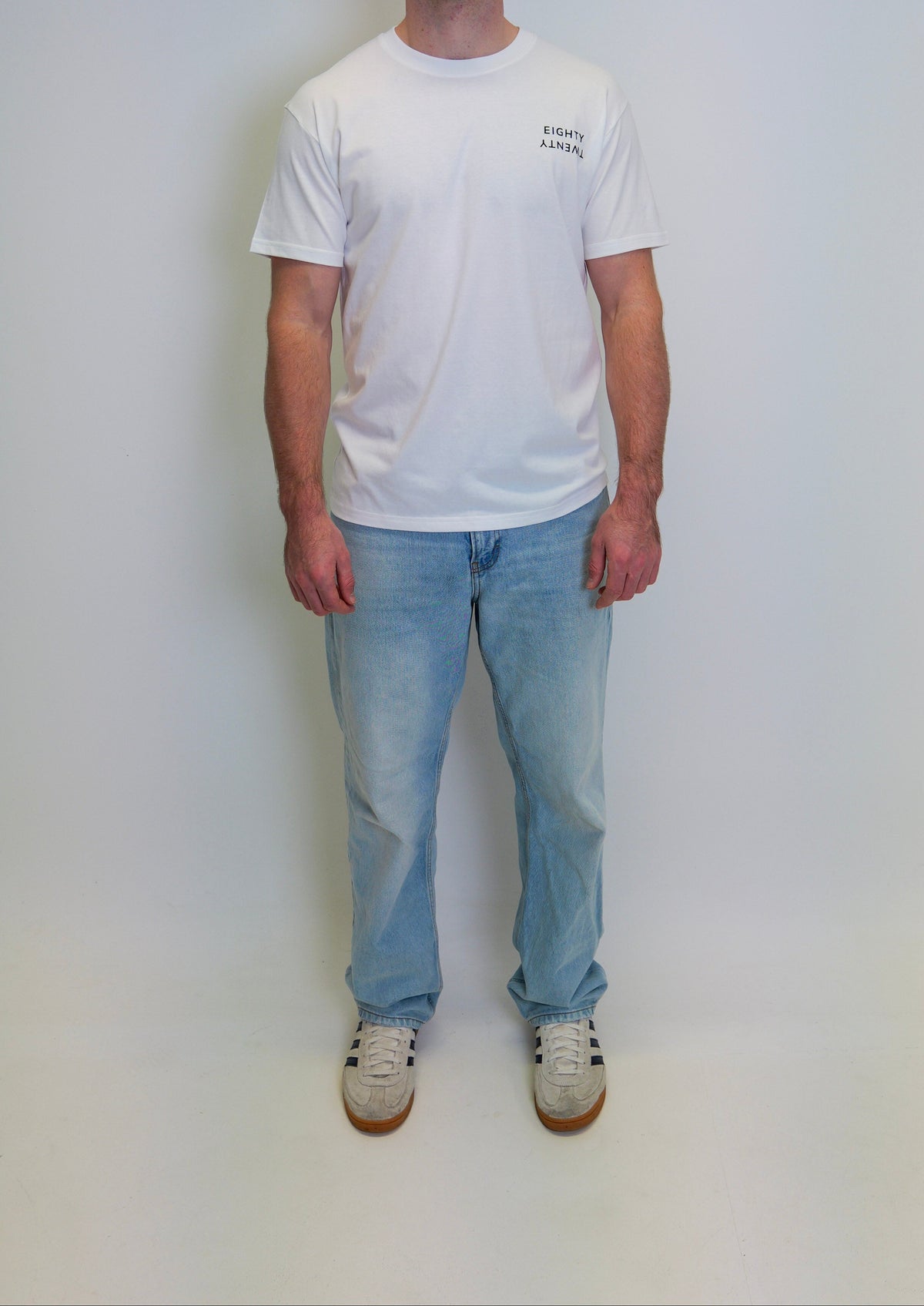 Graphite Logo Drip Tee - White