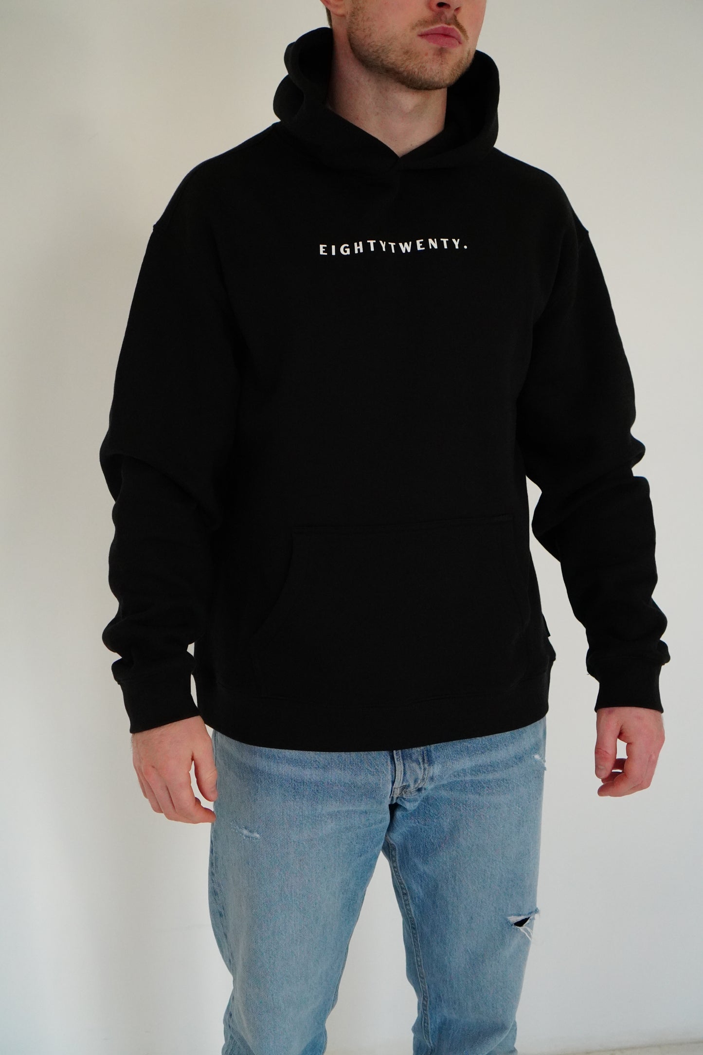 Relaxed Fit Hoodie  - Black