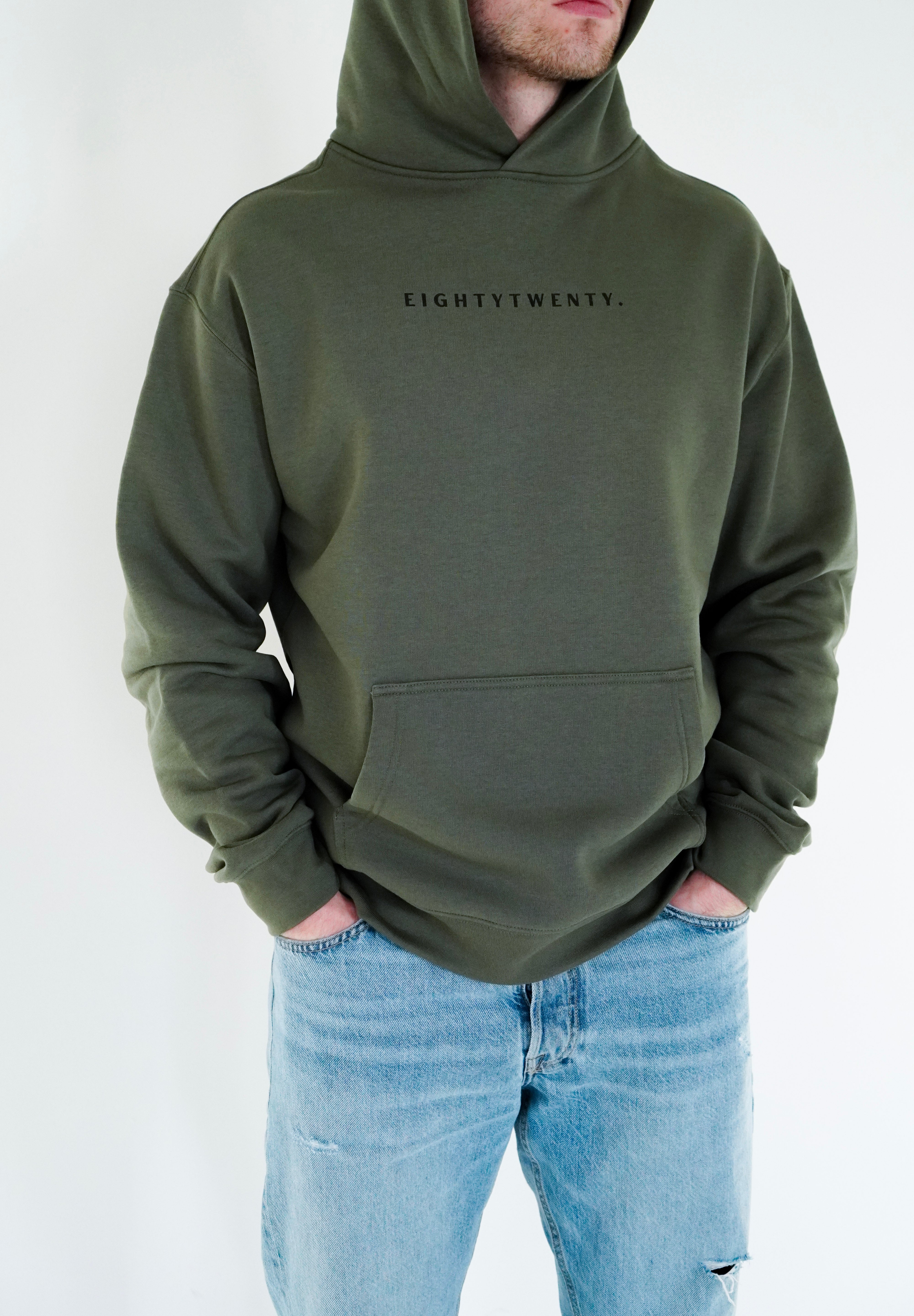 Relaxed Fit Hoodie  - Khaki
