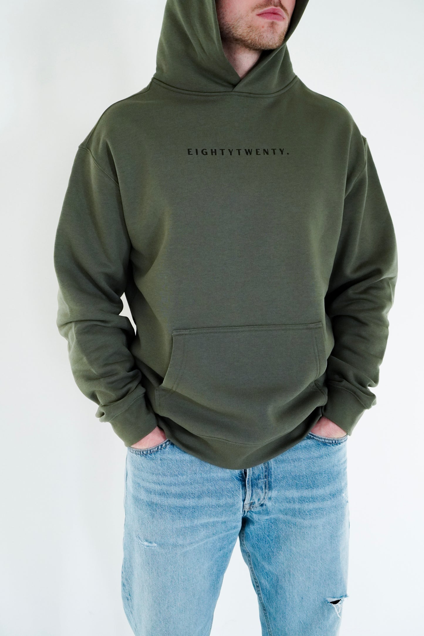 Relaxed Fit Hoodie  - Khaki